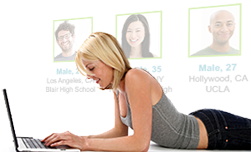 youg woman on a notebook